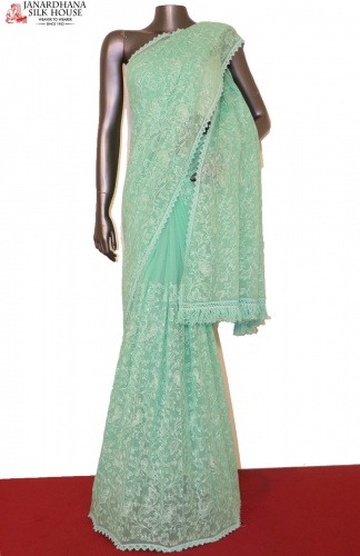 Exclusive Thread Embroidery Pure Silk Chiffon